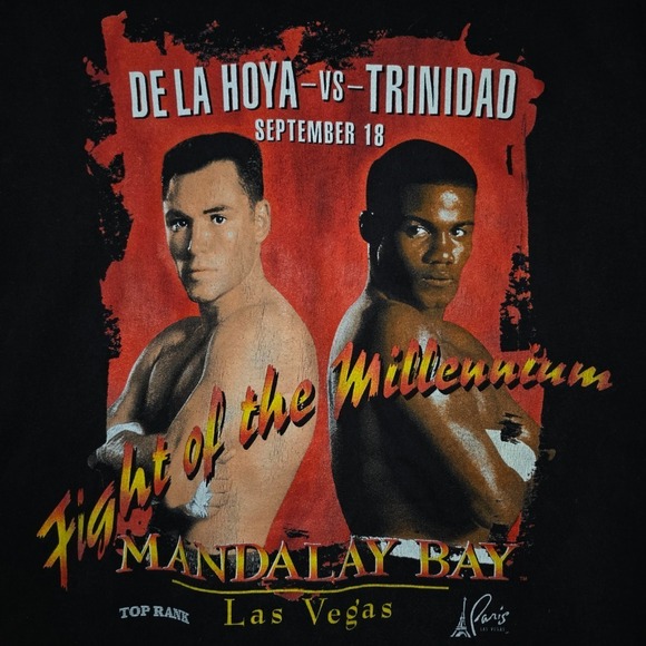 Vintage boxing shirt Oscar De La Hoya vs Trinidad Boxing tee - Picture 2 of 5